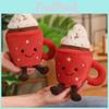 Плюшевая игрушка в виде стаканчика мороженого из коротковорсового материала для детского подарка и декора детской комнаты