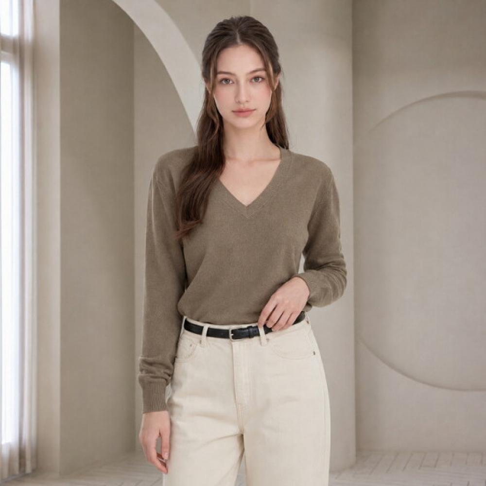 OliVier S cloSet V Neck baSic Knit O2608kn070c