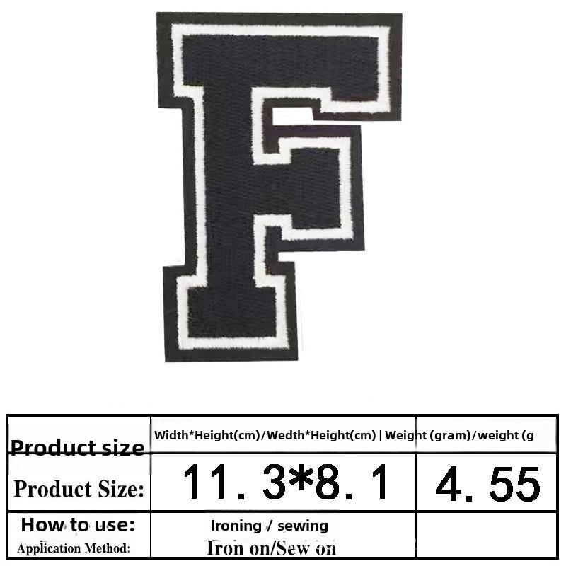 Вышитый алфавит и цифры нашивка на рукаве из джерси