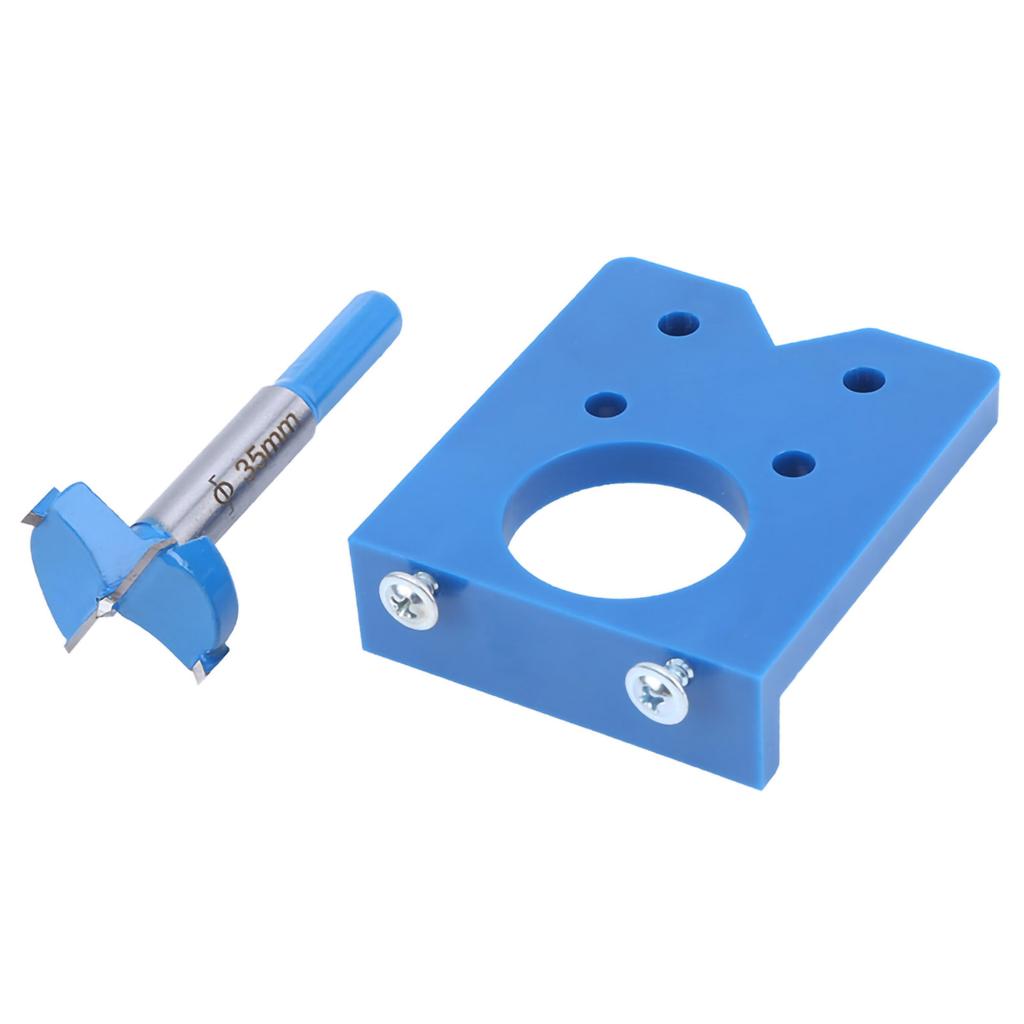 Hinge Hole Opener Blue Accuracy Locator Door Drilling Guide Woodworking Tools Set 35mm