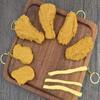 French Fries Fried Chicken Around Key Rings Food Pendant Key Chains Imitation Food Keychains