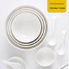 Jingdezhen White Porcelain Bowl Set - Includes Noodle and Soup Bowls with Chopsticks, Ideal for Home or Restaurant Dining