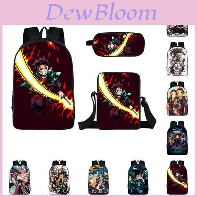 Стильный школьный рюкзак Demon Slayer с регулируемыми удобными лямками для мальчиков и девочек