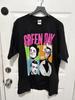 Винтажная футболка Green Day Мужская XL Черная Uno Dos Tre Графическая Футболка Группы Y2K Панк-Рок