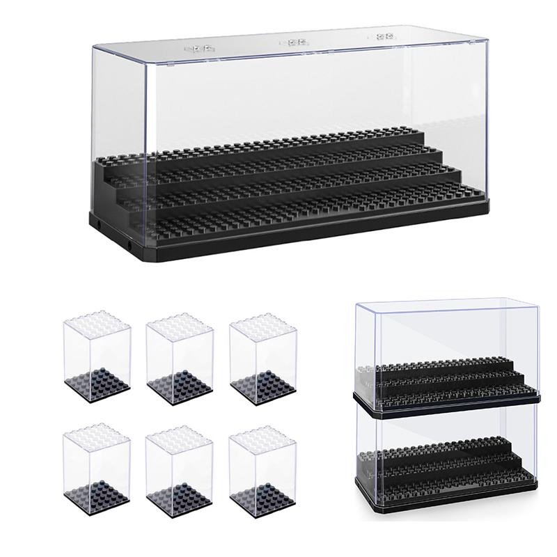 Acrylic Display Case Compatible for Lego Minifigure, Building Block Toy Model, Dustproof Display Case,Action Figure Toys Storage
