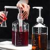 1600 мл Прозрачная Бутылка-Дозатор с Насосом для Кофейного Сиропа, Пчелиная Капельница, Двойная Шкала, Контейнер-Банка для Молока, Меда