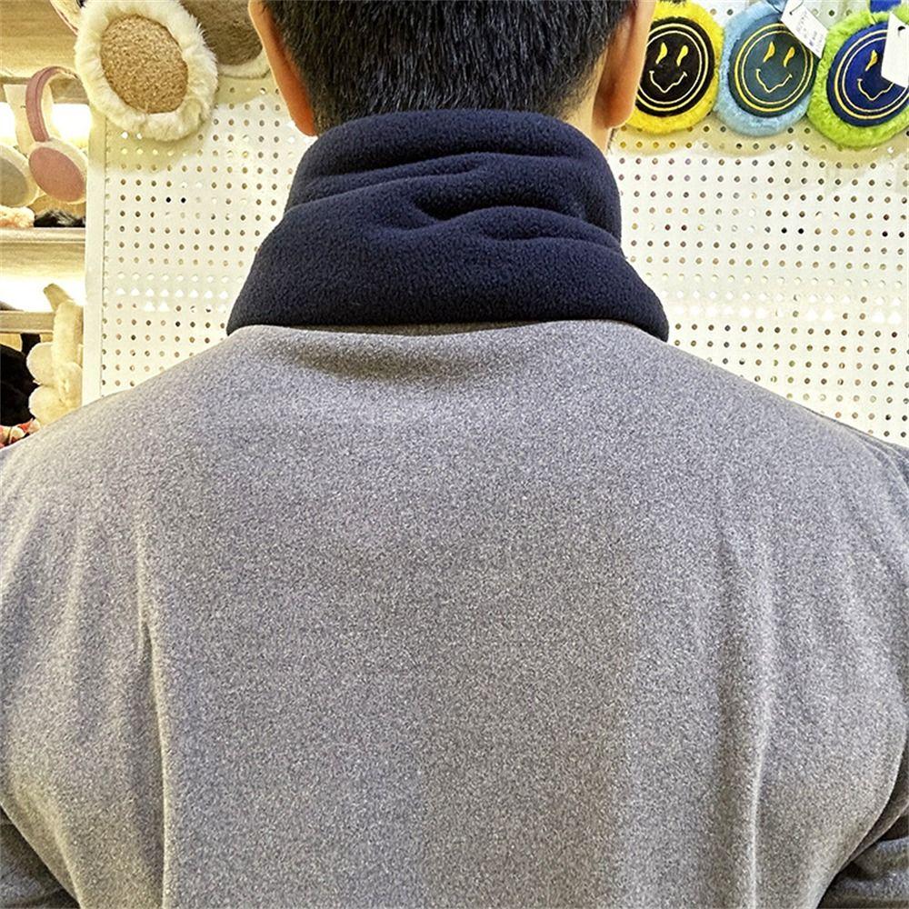 Толстый флисовый шарф, зимний теплый хлопковый платок, шарф, модный мужской утеплитель для шеи на открытом воздухе