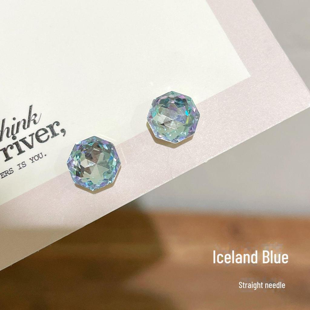 Вспышка Millennium восьмигранные серьги-гвоздики с розой из циркония для женщин - индивидуальный многогранный изысканный дизайн