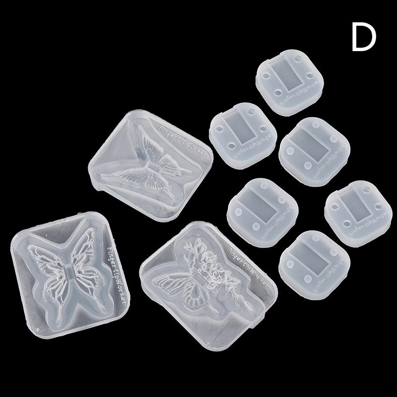 Butterfly Nail Display Stand, DIY Silicone Mold, 3D Carving Stamping Plates, Tip Holder, Practice Stand, False Nails Tips