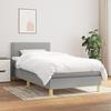 3140505 vidaXL Divan Bed with Mattress Light Grey 90x200 Cm Fabric.