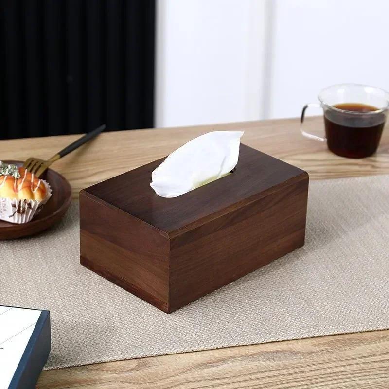 Creative walnut tissue box, decorative gift, suitable for living rooms and bedrooms