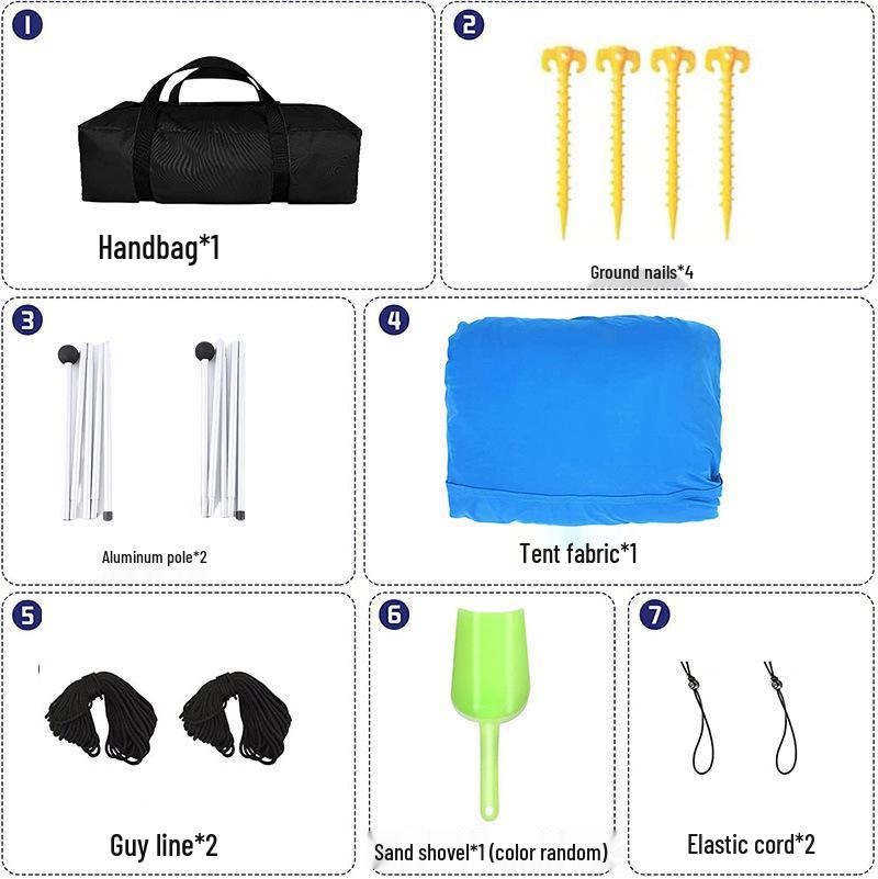 Portable Outdoor Beach Tent Lycra Shade Canopy