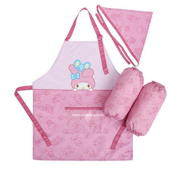 Sanrio Honey Apron Bandana Toshi Set Kindergarten Children Kids Girls Boys, a Popular Character In Korea