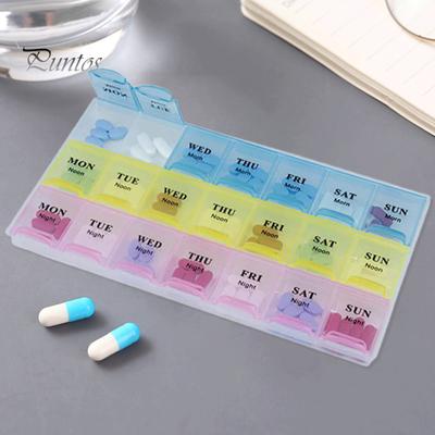 Таблетница 21 сетка водонепроницаемая трехрядная многоразовая еженедельная таблетка для витаминов футляр для бытовых принадлежностей