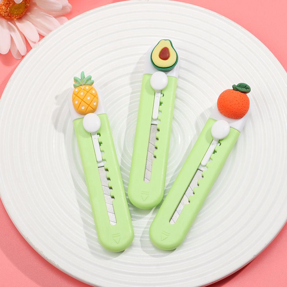 1 шт., портативный универсальный нож, резак, сплав, мини-милые фрукты, животные, открывалка для конвертов с письмами, нож для почты, школьные и офисные принадлежности