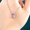 BELLA BOX Ярко-розовый/желтый кулон с фианитом, ожерелье для женщин, серебряный цвет, О-цепочка, модные нежные аксессуары для вечеринок для девочек, ювелирные изделия
