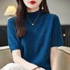 Women Knit T-shirt MODERN NEW SAGA Summer Knitted Shirt Short Sleeve Tees Spring Pullover Knit Tops
