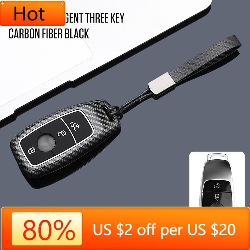 Interior Mouldings Car Key Case Cover For Mercedes Benz E S G Class GLC CLE CLA GLB GLS W177 W205 W213 W222 X167 AMG E200 E260 S