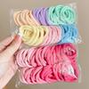 50Pcs/set Colorful Elastic Hair Band Leagues Ties Colets Scrunchies Springs Gum Accessories For Girl Women Pigtails No Damage