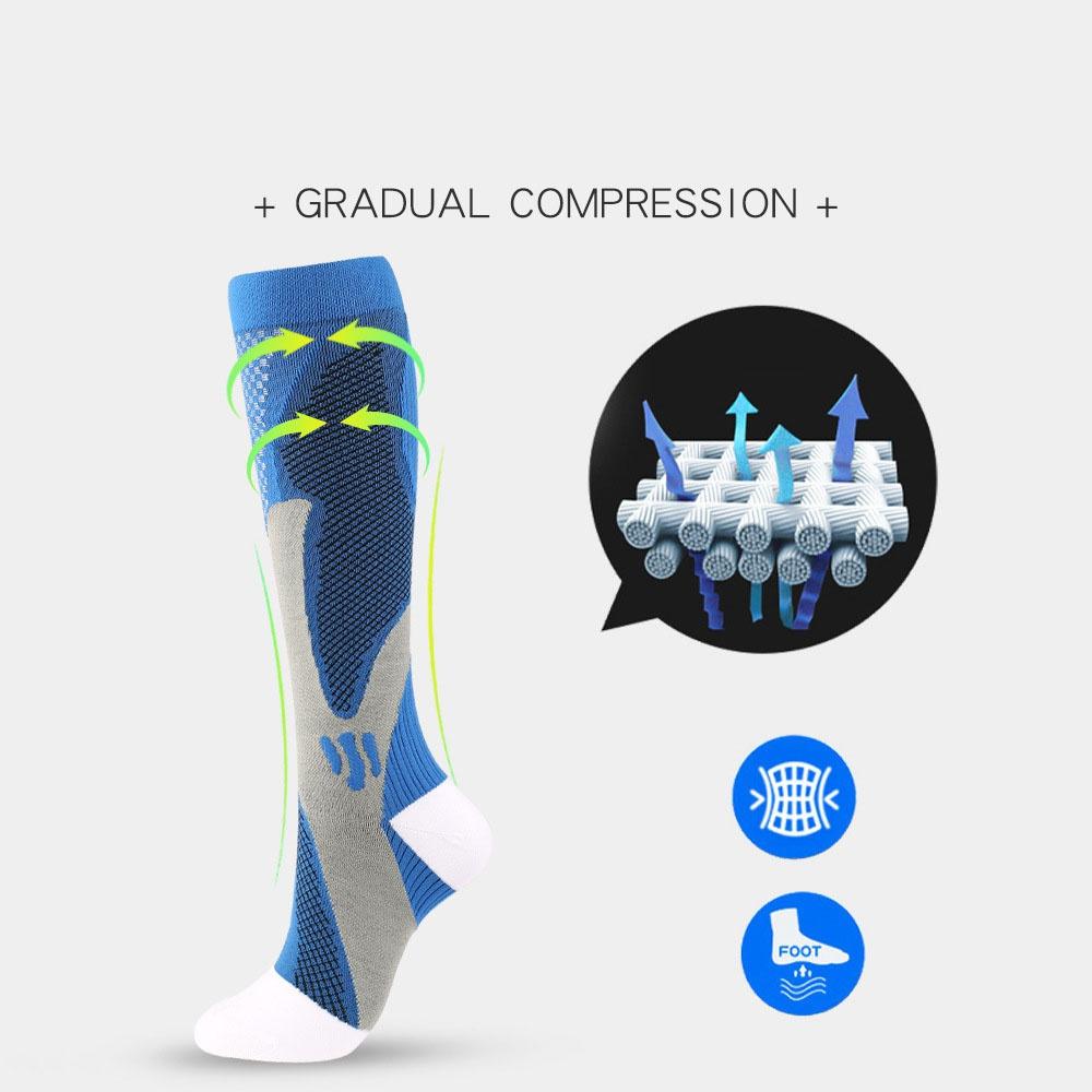 Компрессионные носки для женщин и мужчин. Компрессионные носки для кровообращения. Лучше всего подходят для бега, медицины, медсестер, путешествий, езды на велосипеде.