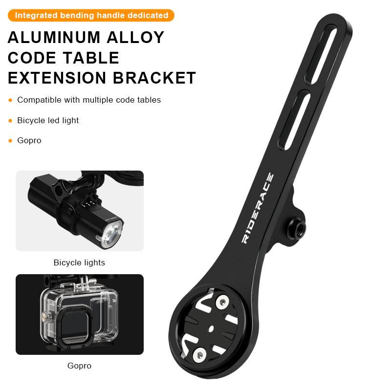 RIDERACE Велокомпьютер Держатель камеры Алюминиевый сплав Крепление на руль велосипеда Оборудование Кронштейн для горного и шоссейного велоспорта для Garmin