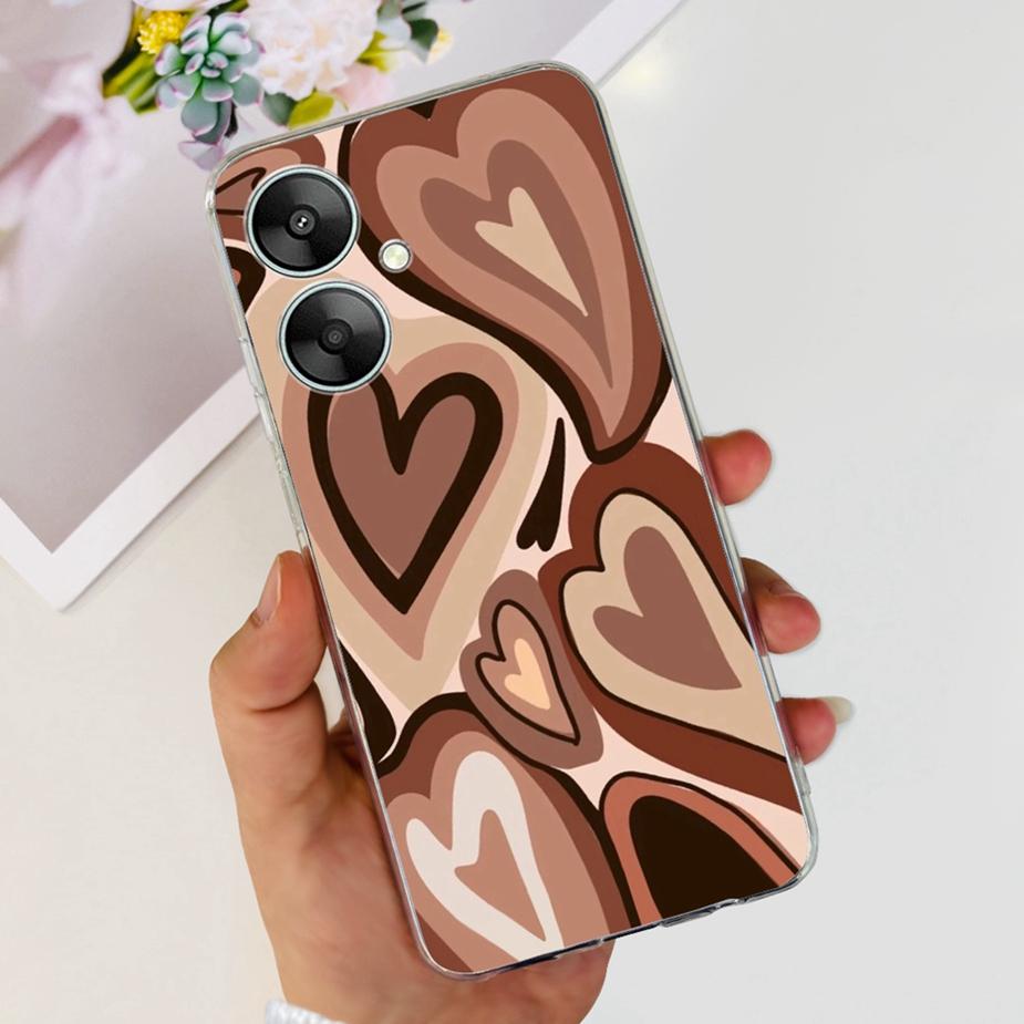 For Xiaomi Poco M6 5G Case Stylish Painted Cover Clear Silicone Phone Case For Xiaomi Poco M6 Pro M6Pro PocoM6 Soft Cover Bumper
