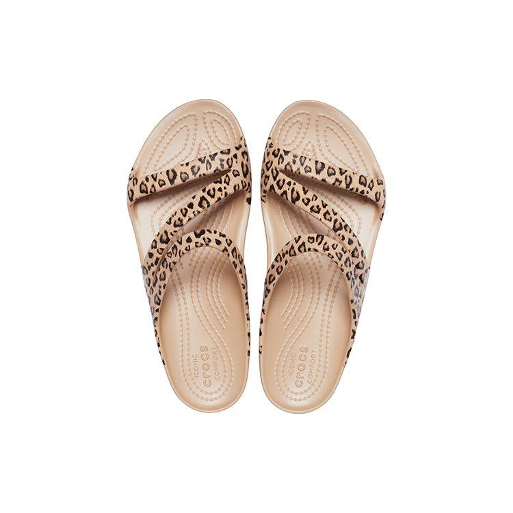 Crocs Kadee II Уличные спортивные тапочки Женские тапочки Леопардовый принт 206894-90L