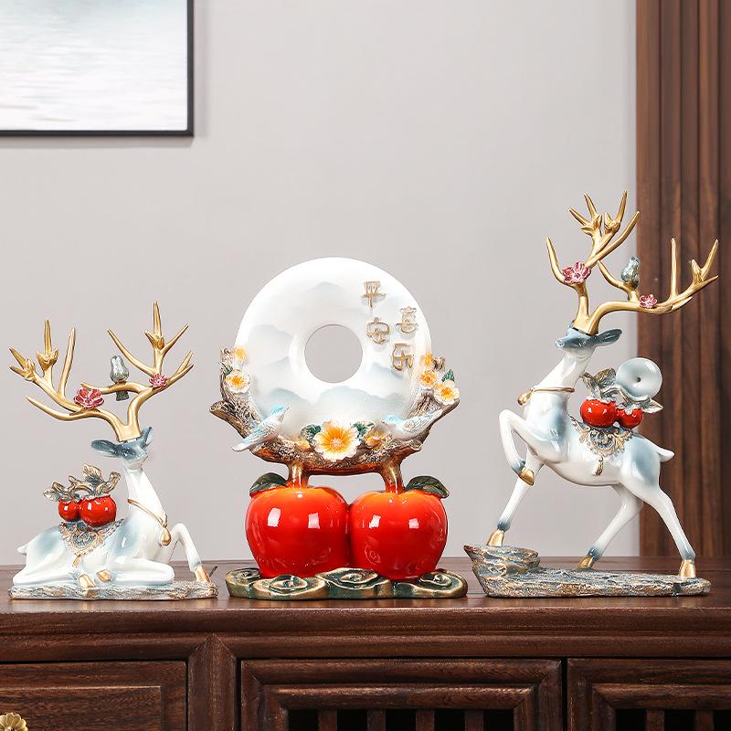 Украшения из смолы в виде оленя и лошади, украшение для дома, модель животного, свадебные подарки, статуэтка фэн-шуй, удача, хранение ключей, подвеска