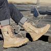 Мужские дышащие тактические ботинки большого размера на боковой молнии - Высокие, в военном стиле, для улицы