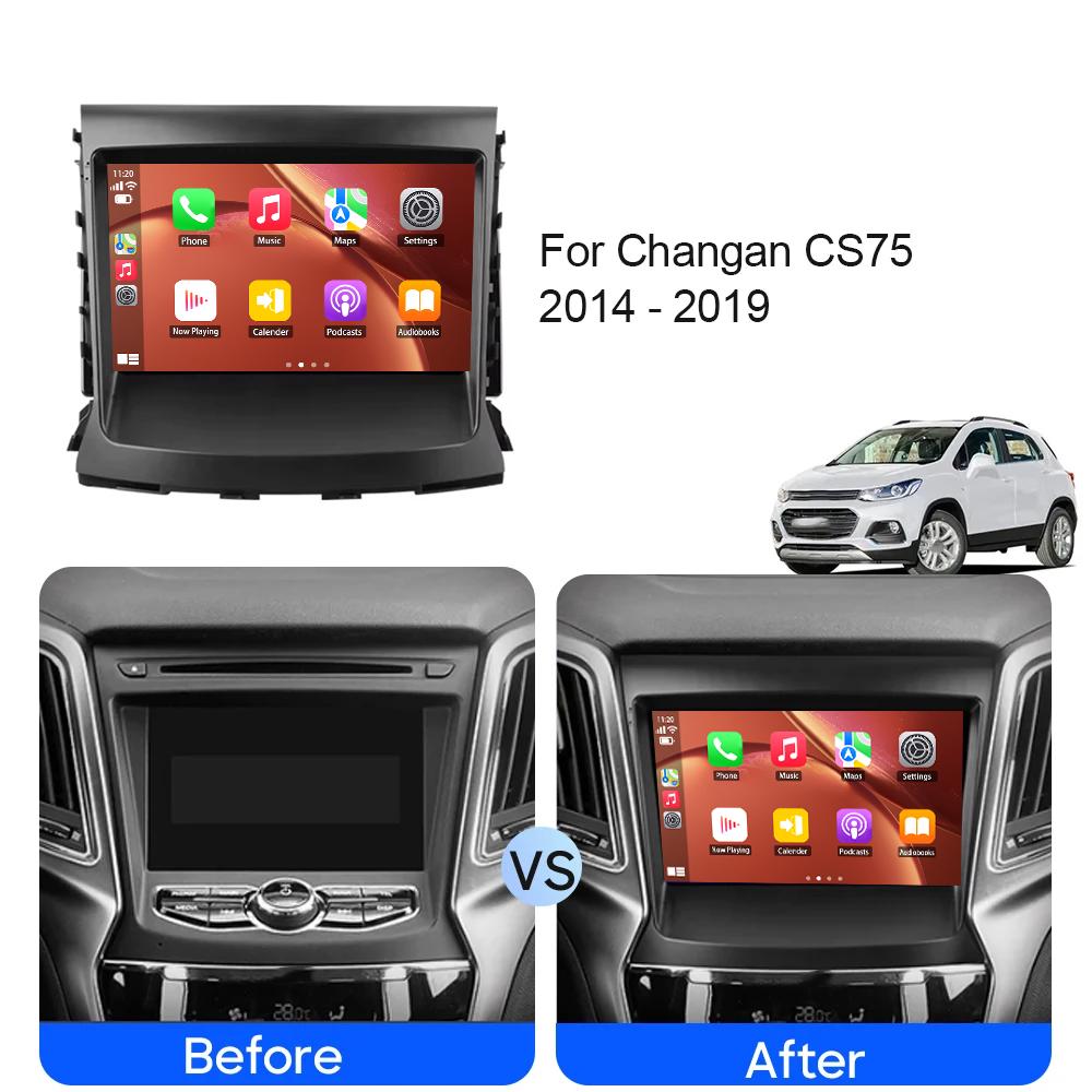 4G для Changan CS75 2014 - 2019 Видеоплеер Android Авто Радио GPS Навигация Мультимедиа 5G WIFI Стерео Carplay 2din DVD