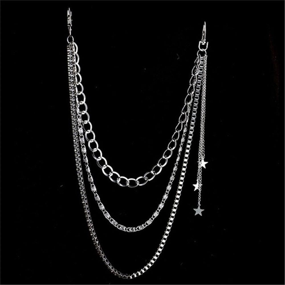 Rustproof Hip-hop Rivet Gothic Jeans Chain Pants KeyChain Wallet Chain Star Tassel Rock