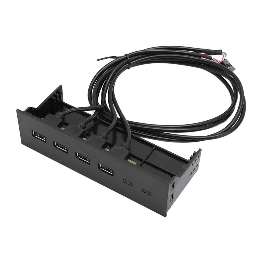 USB Front Panel Hub 5.25in 4 Ports High Speed Stable Plug and Play Optical Drive Front Panel for