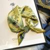 Printed Mulberry Silk Small Square Scarf 53cm