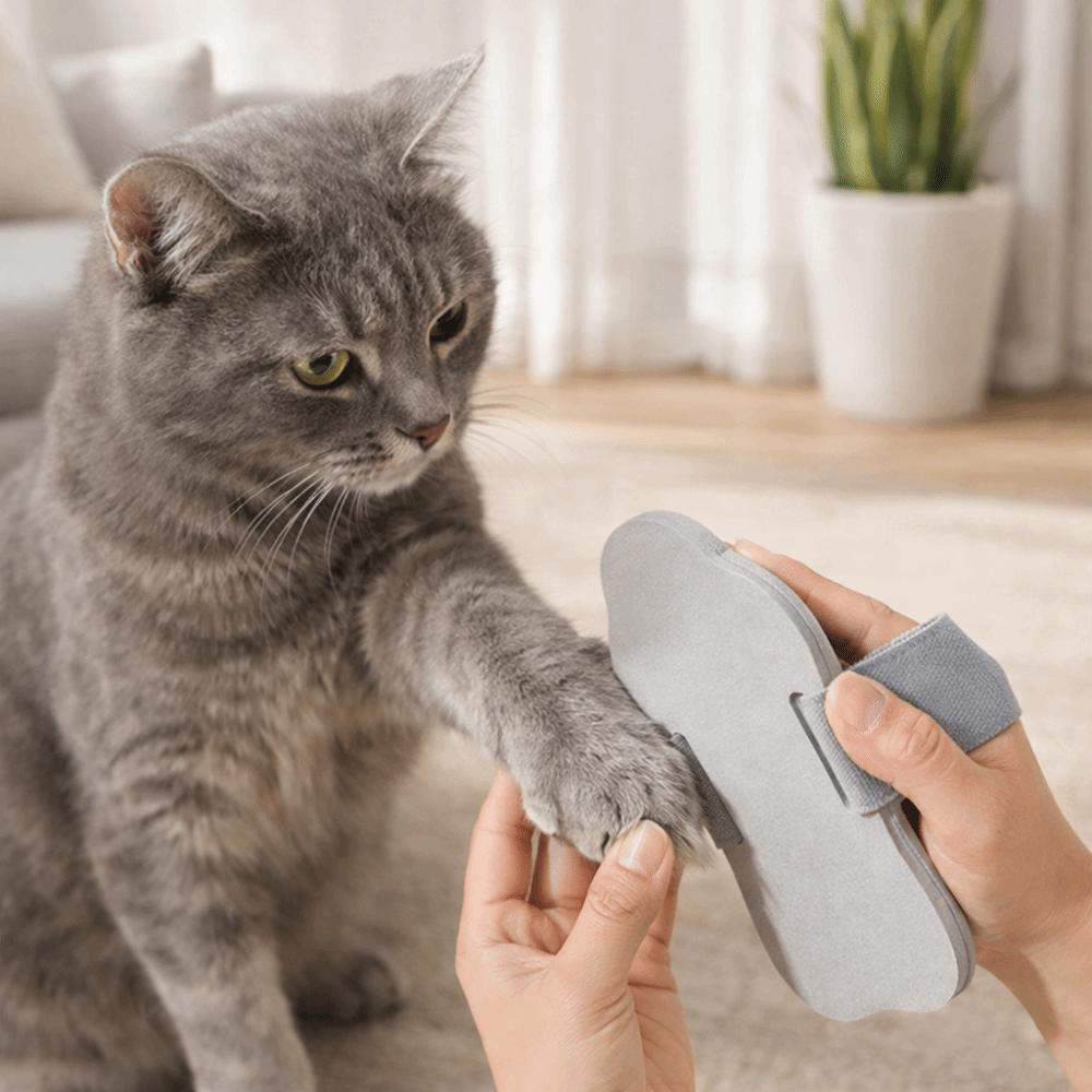 Adjustable Strap Pet Claw Grinder Elastic Dog Scratch Pad  Pet Grooming Cleaning