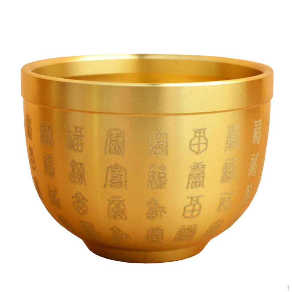 ADM Brass Fengshui Bowl Feng Shui Wealth Luck Chinese Traditional Treasure for Good