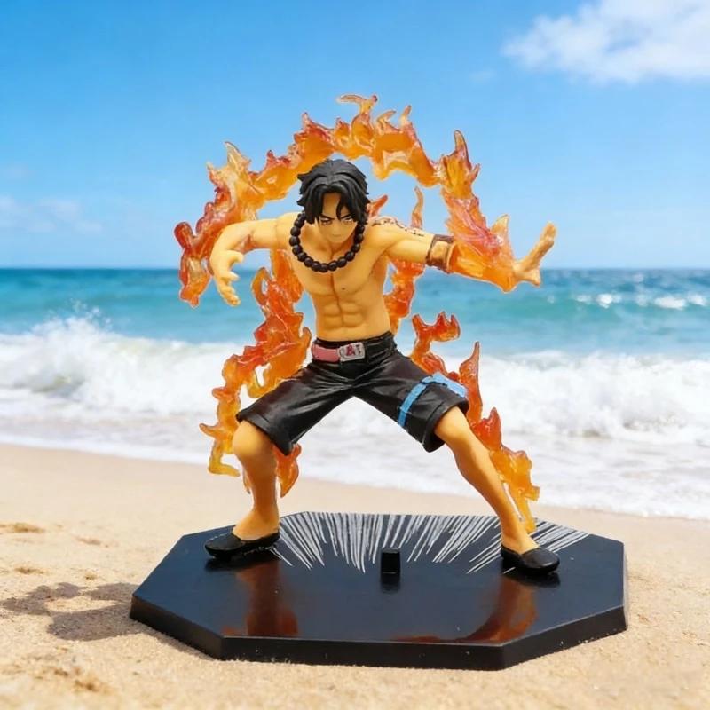 One Piece Ace Action Figure Anime Figure PVC Model Toy Doll Desktop Ornament Statues Collection Toy for Gift
