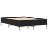 Bed Frame Black 160 x 200 cm Particleboard and Metal