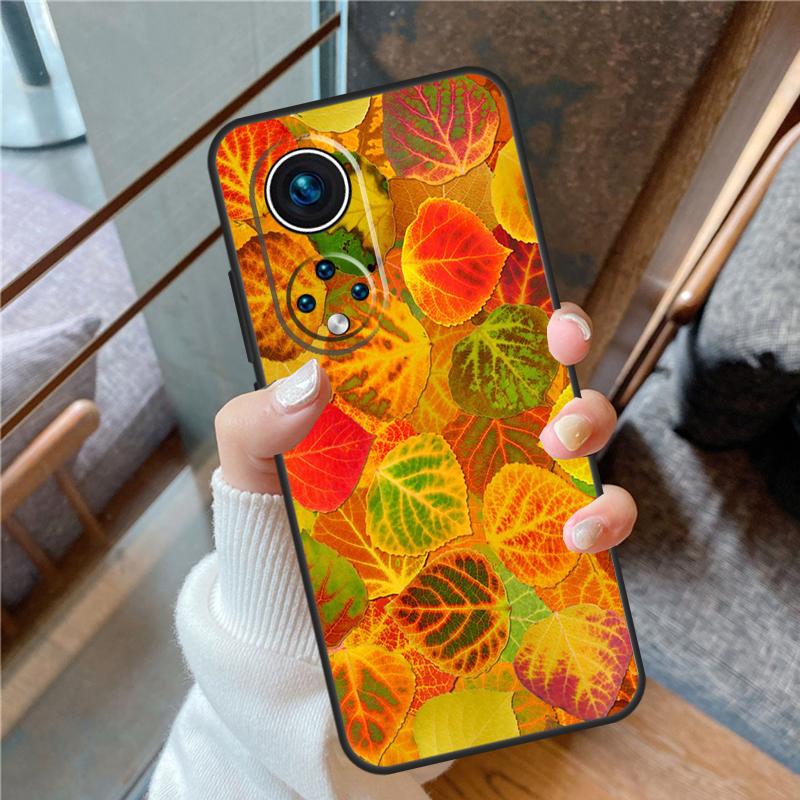 Чехол "Осенние листья" для Honor 90 Lite 50 70 Magic 5 Pro 8X 9X X6 X7 X8 X9 X8a X7a X6a X9b X9a Задняя крышка