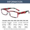 Women Portable Vintage Flowers Ultra Light Frame Reading Glasses Eyeglasses Eye Protection