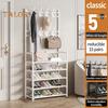 Multi-Layer Shoe Rack Doorway Clothes Hanger High Stability Simple Installation Shoes Shelf Floor-Standing Storage Rack