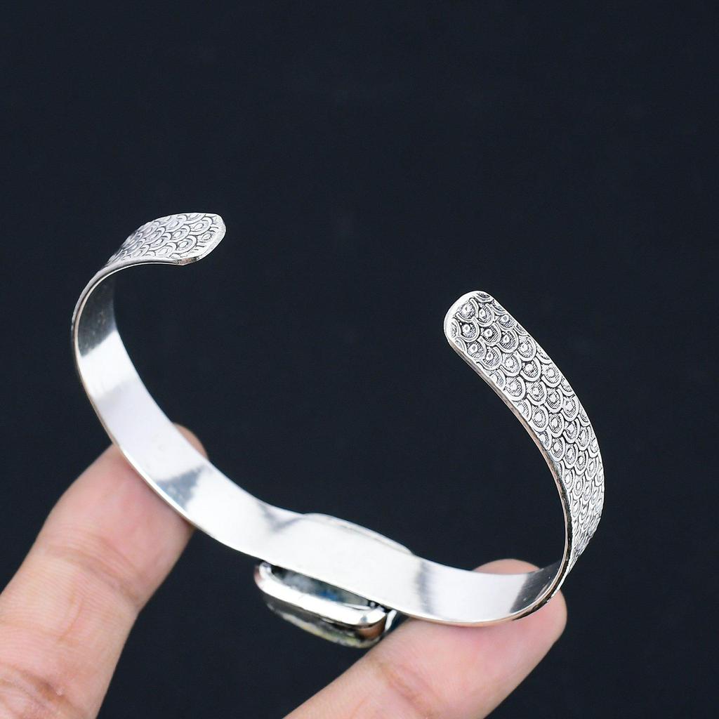 Распродажа ко Дню женщин Стерлинговое серебро К2 Яшма Драгоценный камень Уникальный этнический браслет для дочери