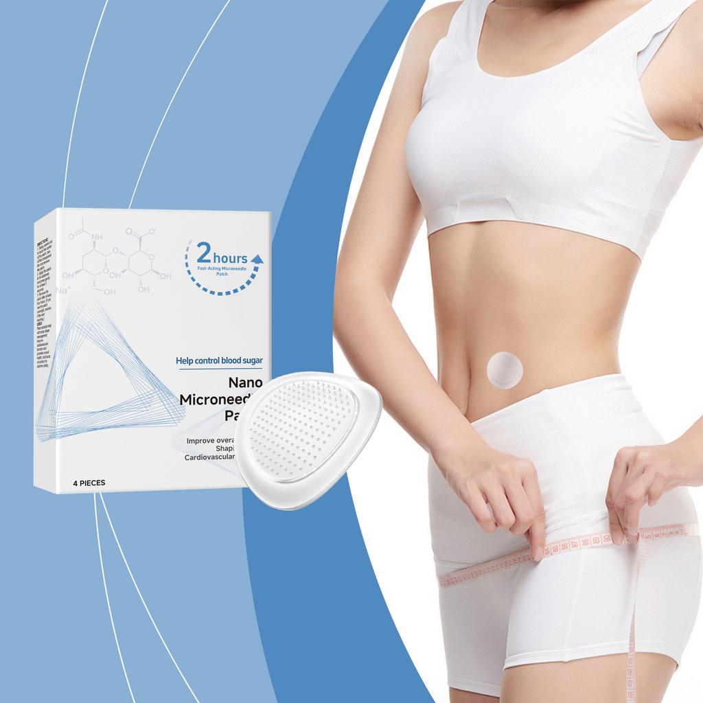 Пластырь Nano Micro Needle, наклейка для похудения и контурирования тела, укрепляющая наклейка, уменьшающая мелкие морщины и подчеркивающая морщины патч для ухода(4шт