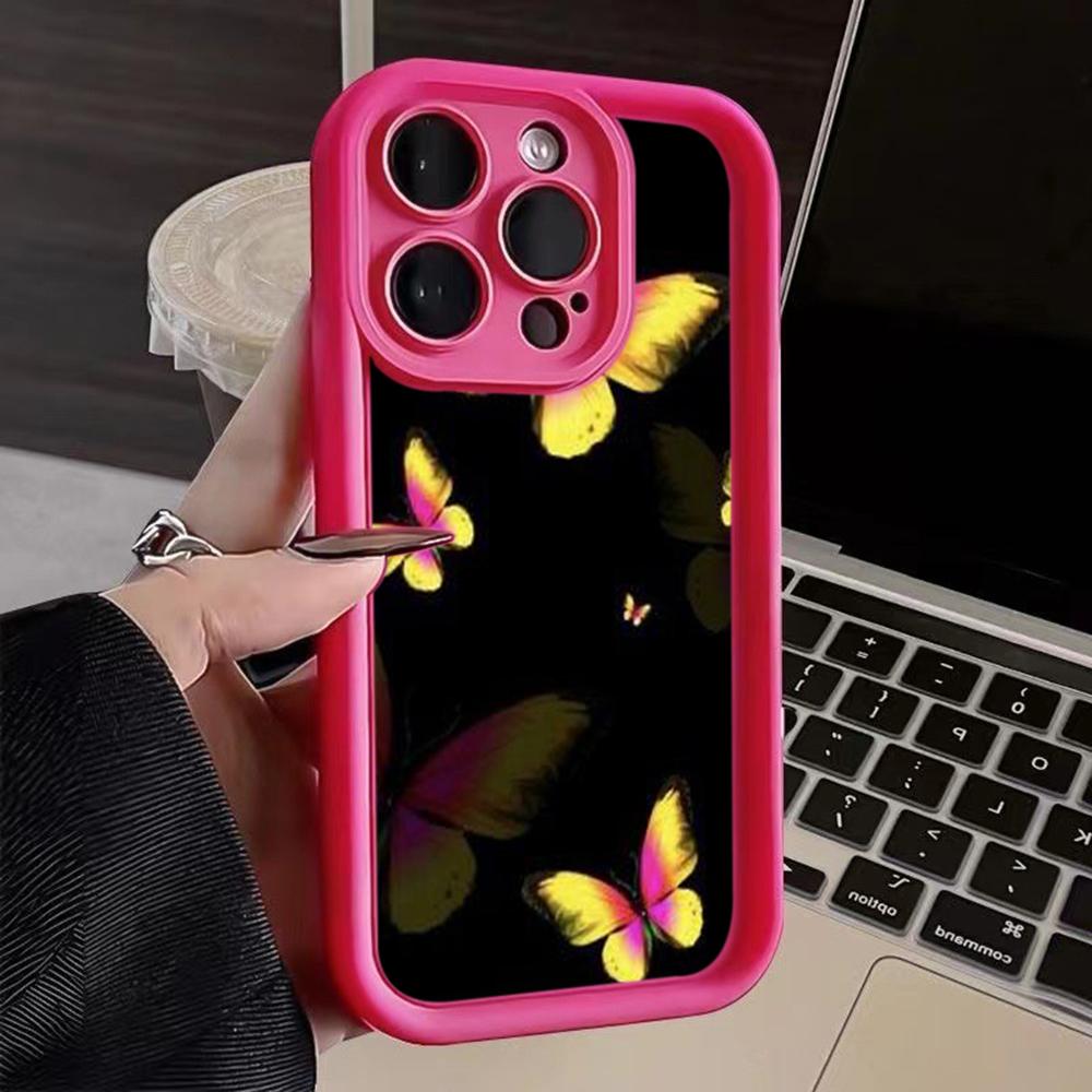 LZ4 Butterfly art design силиконовый чехол для телефона iPhone 11 13 14 15 16 Pro Max 7 8 16 Plus 12 mini XS Max XR противоударный задний чехол