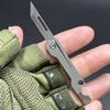 Titanium mini folding knife Pocket knife High hardness crowbar Key chain Bottle opener Disassembly express open box EDC tool