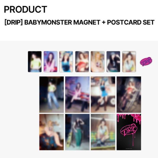 Набор магнитов и открыток BABYMONSTER DRIP