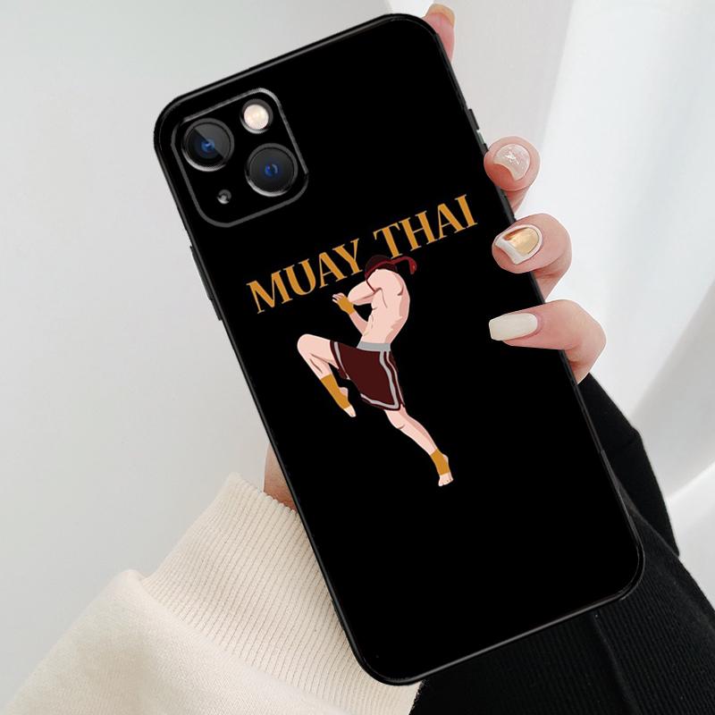 Чехол для телефона Бокс Муай Тай Бой Для iPhone 13 12 11 14 15 16 Pro Max Mini X XS Max XR Plus Чехол Задняя крышка