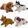 Car Dashboard Shaking Head Dog Car Ornaments Nodding Dog Bobblehead Dog Doll Creative Rocking Swing Head Dog Toy With Gold Chain