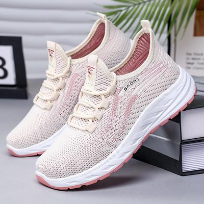 Обувь женская обувь универсальная новая для среднего и пожилого возраста противоскользящая обувь для ходьбы дышащая удобная мягкая обувь из сетки fly-knit обувь для мамы