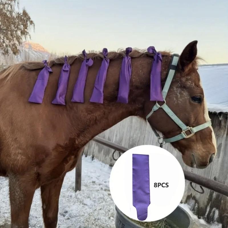 Pack Of 8 High Elastic Polyester Horse Hair Protectors For Defense Against Friction And Damage