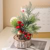 Christmas Tree Desktop Artificial Mini Xmas Tree Decor Red Berry Pinecone Green Home Fireplace Decoration Winter Navidad Gift